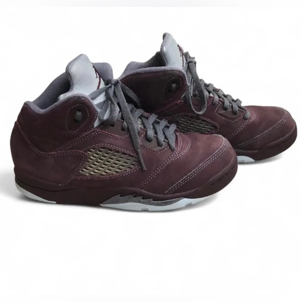 Little Kid Jordan 5 Retro FN4234 600 Deep Burgundy/Light Graphite/Metall Sz 3Y